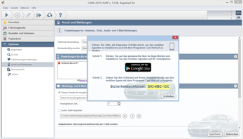 Cars HotSurf - Synchronisierung mit Smartphone