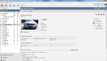 Automated translation of the content of car ads
