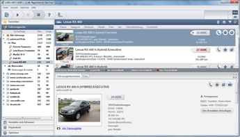 Cars HotSurf - Bewertung und Vergleich gefundener Fahrzeuge